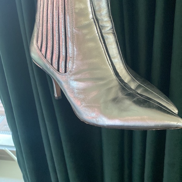 Von Furstenberg Metallic Silver Molly-5 Booties - Picture 5 of 10